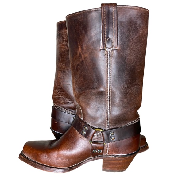 Vintage Frye Harness 12R Western Tall Boots size 9.5 - Picture 8 of 14
